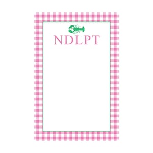 Needlepoint Lobster Gingham Notepad, NDLPT notepad