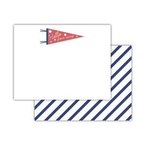 Bonjour du camp | Papeterie pour camp d'été | Notes de camp d'été | Papeterie pour enfants | de correspondance drapeau fanion | Lot de 10 cartes plates
