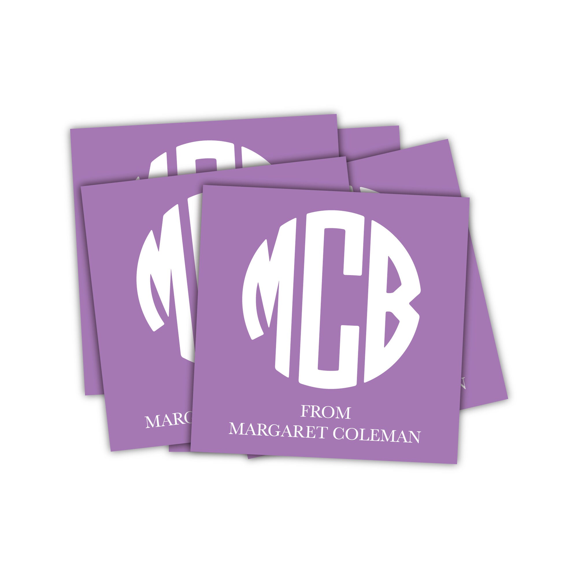 Monogram Tag Monogram Gift Tag, Custom Circle Monogram Tags, Gift Enclosures, Kids ...