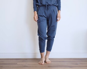 Aku Harems/ Midnight Blue 100% organic cotton noctu