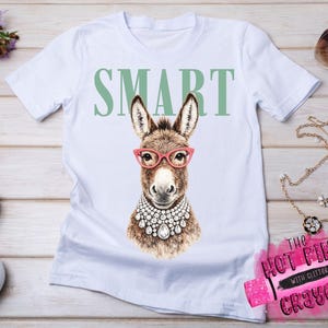 Smart Fancy Donkey Design PNG SVG | Boutique-skjortagrafik (digital nedladdning)