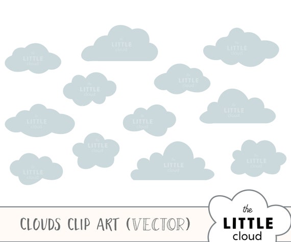 Vector Clouds Clipart Cloud Silhouette Weather Clip Art Etsy Vector Clouds Clipart Cloud Silhouette Weather Clip Art Etsy