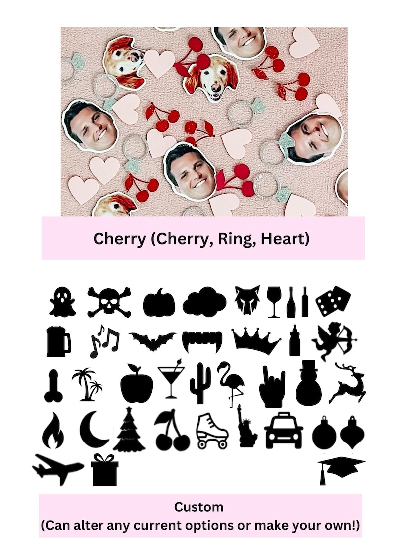 Bachelorette Confetti, Groom Stickers, Bachelorette Party Favors, Bridal Decor, Face Stickers, Wedding Confetti, Bridal Shower Decor, Bride immagine 9