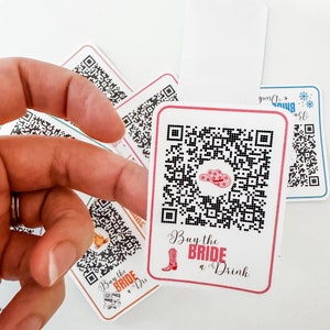 Buy the Bride a Drink Sticker, Bachelorette Sticker, Venmo QR, Personalized Bach Favor, Bachelorette Party & Favors, Hangover Kits, QR code