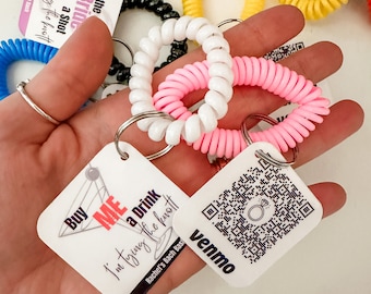 Código QR Venmo, Cómprele una bebida a la novia, Pulseras de despedida de soltera, Reina del cumpleaños, Despedida de soltera y favores, Kits para resaca, Pegatinas para novios