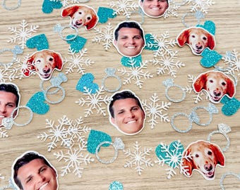 Snow in Love Bachelorette Confetti, Winter Wonderland Bachelorette, Mountain Weekend, Apres Ski Party Decor, Sleigh All Day, Face Stickers