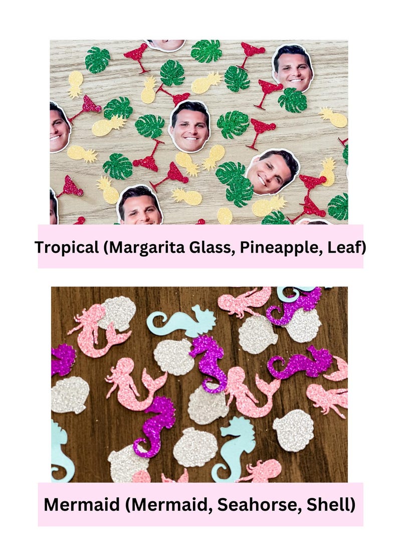 Groom Face Confetti: Disco Bachelorette Party Decor, Mamma Mia, Disco Cowgirl image 6