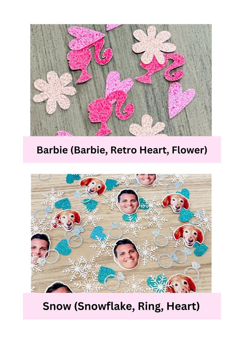 Bachelorette Confetti, Groom Stickers, Bachelorette Party Favors, Bridal Decor, Face Stickers, Wedding Confetti, Bridal Shower Decor, Bride immagine 7