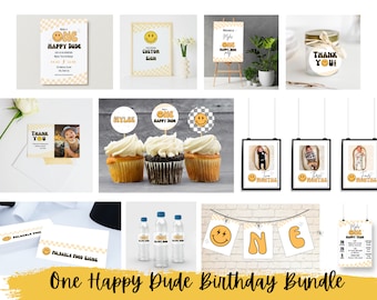 Happy Dude 1st Birthday Bundle: Skater Theme (Digital Download)