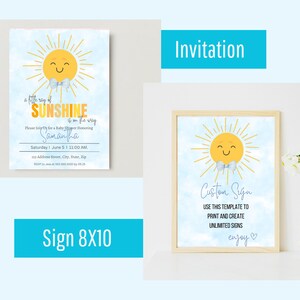 Sunshine Baby Shower Bundle, Boho Sunshine Shower Bundle, A Little Ray ...
