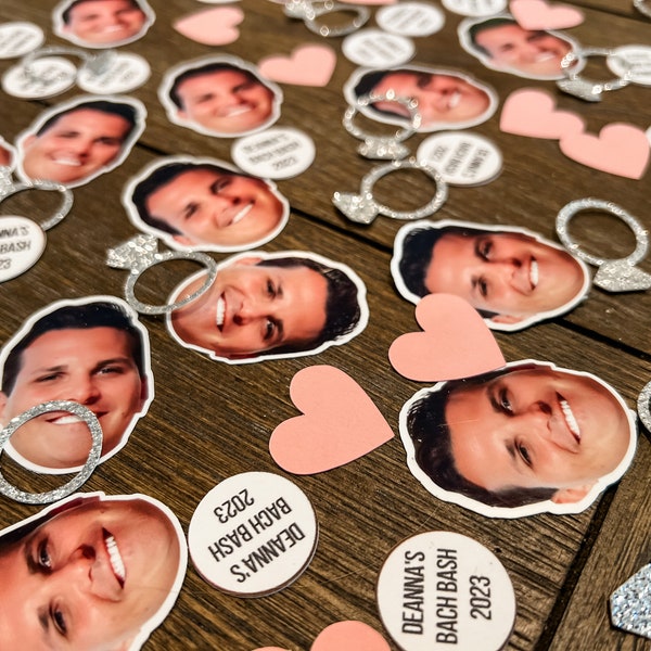 Bachelorette Party Head Confetti, Bachelorette Party & Favors, Hangover Kits, Groom Stickers, Personalize Bachelorette Confetti, Groom Face