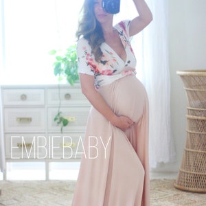 Maternity dress / photo shoot dress/ baby shower dress / maternity gown- the full wrap dress