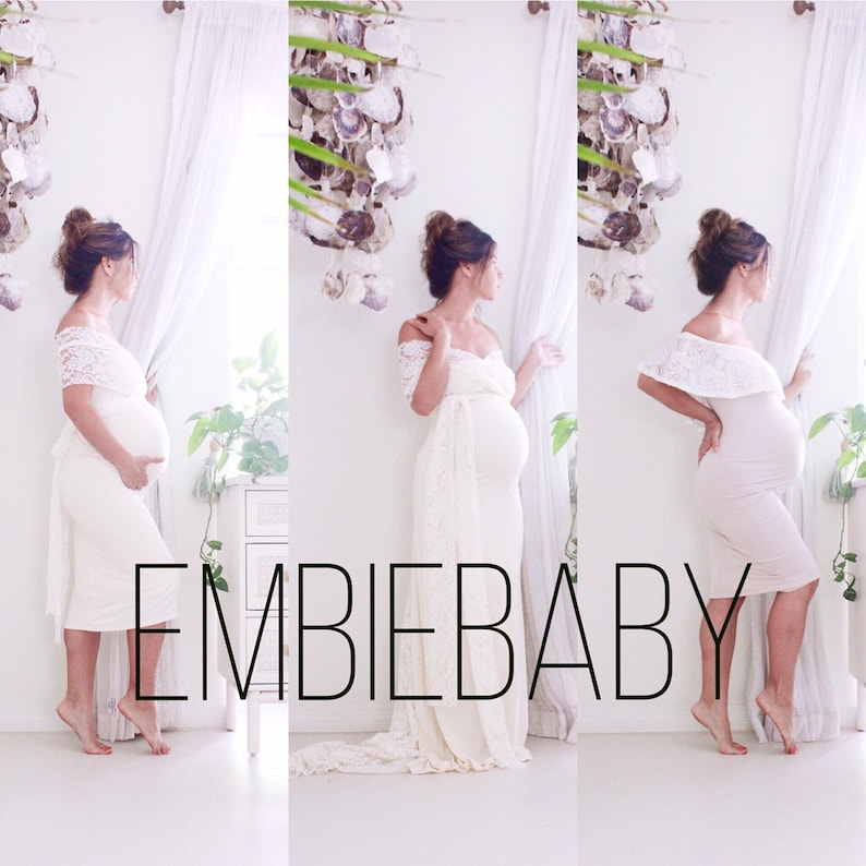 Maternity dress for photo shoot baby shower maternity gown the lace wrap babydoll image 7