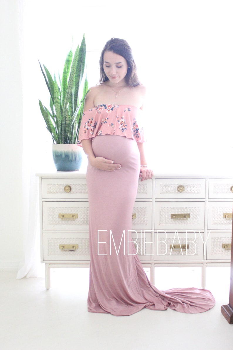 Maternity Dress For Photo Shoot Maternity Gown Baby Shower Etsy