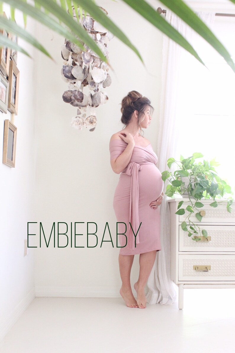 Maternity gown fitted short maternity dress baby shower dress Etsy