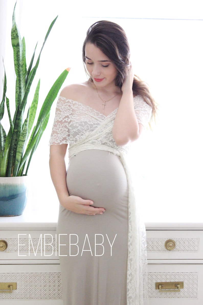 Maternity dress for baby shower lace maternity gown fitted Etsy