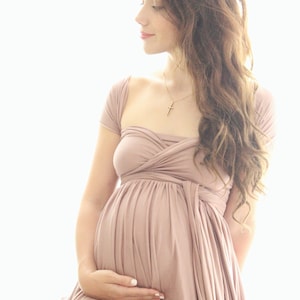 Maternity dress for photo shoot baby shower maternity gown the wrap babydoll image 6