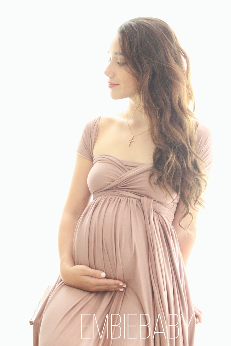 Maternity dress for photo shoot baby shower maternity gown the wrap babydoll image 6