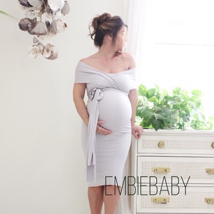 Short Fitted Maternity Dress - The Bodycon Wrap