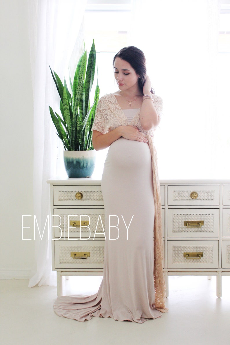 Maternity Gown Bohemian Maternity Dress Photo Shoot Lace Wrap Etsy