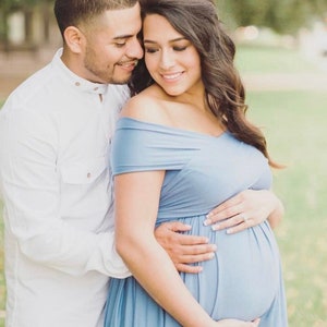 Maternity dress for photo shoot baby shower maternity gown the wrap babydoll image 4