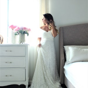 Maternity dress-wedding dress- The Wrap With Lace