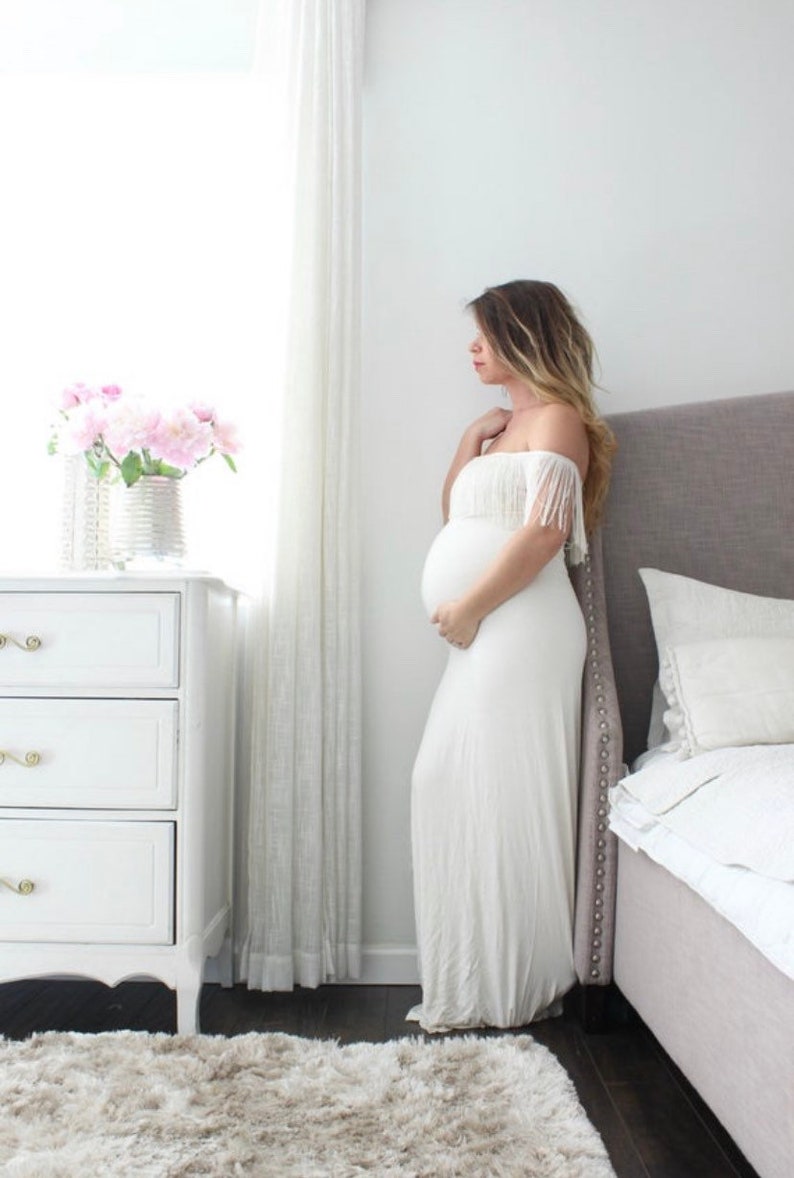Maternity dress baby shower maternity gown fitted maternity Etsy