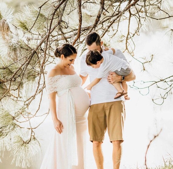 Maternity Dress for Photo Shoot Lace 