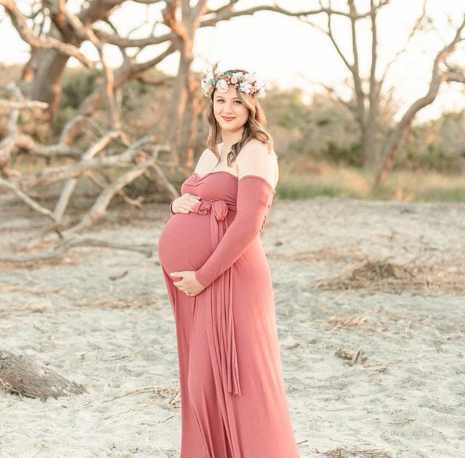 Baby Shower Dress/ Special Event/ Bohemian Maternity Dress for Etsy