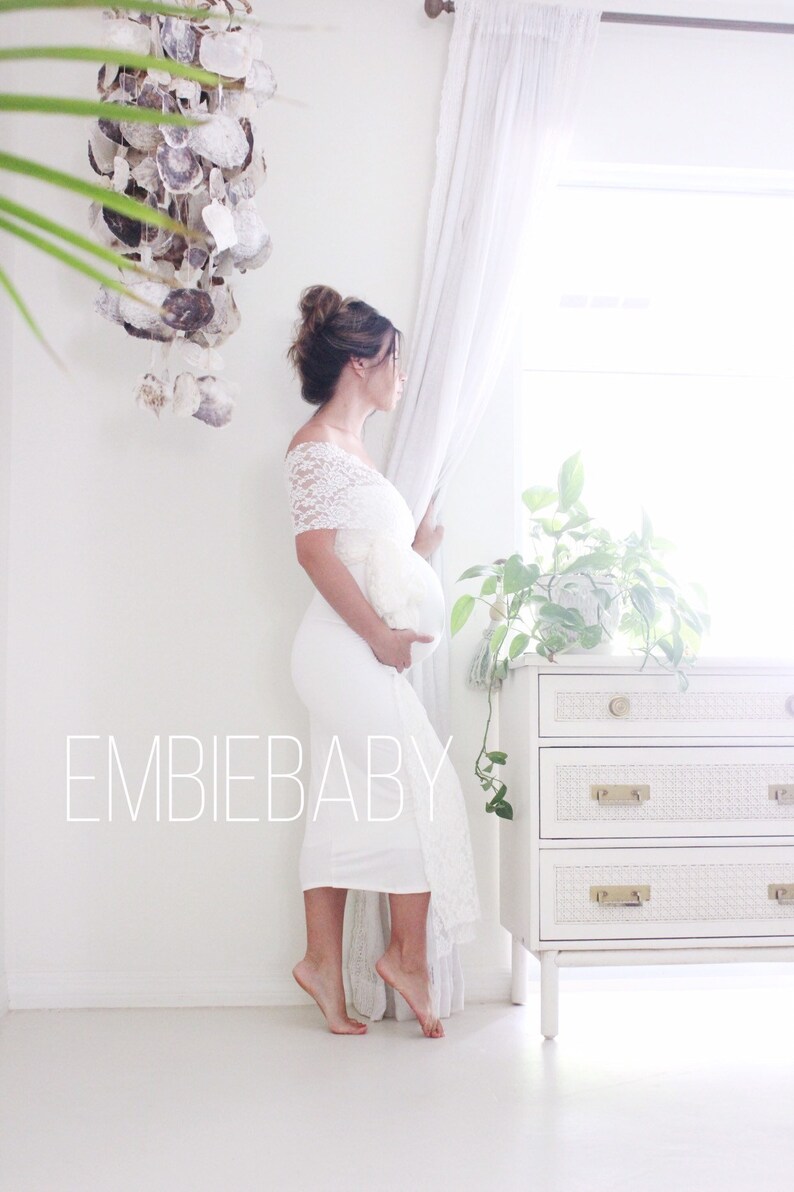 Maternity gown fitted short maternity dress baby shower dress Etsy