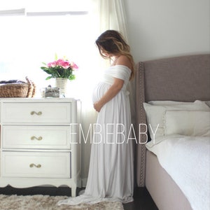 Maternity dress for photo shoot baby shower maternity gown the wrap babydoll image 1