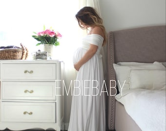 Maternity dress for photo shoot baby shower maternity gown- the wrap babydoll