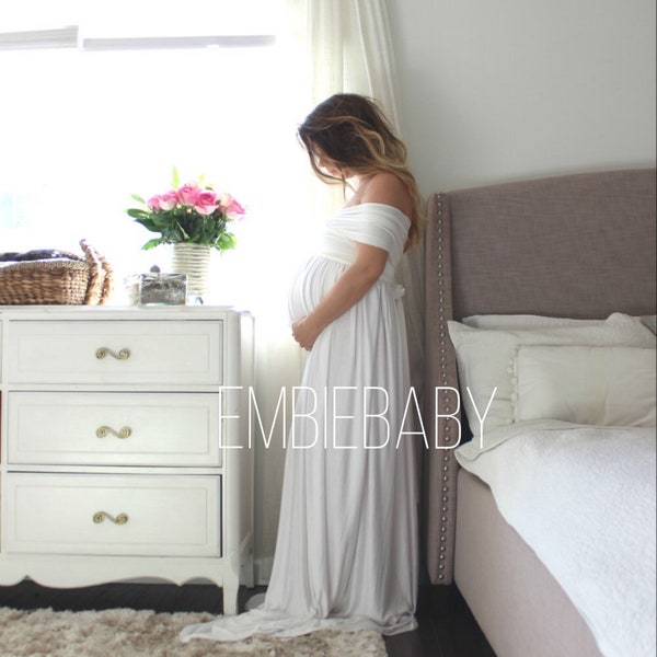 Maternity dress for photo shoot baby shower maternity gown- the wrap babydoll