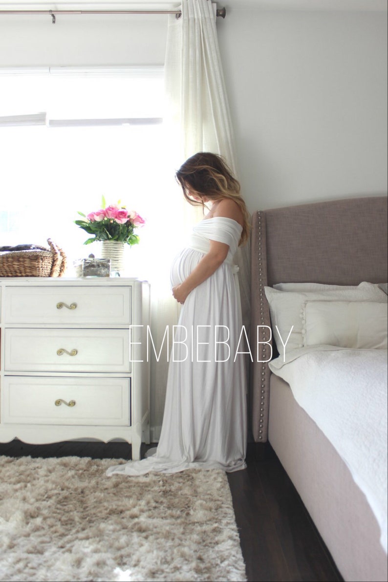 Maternity dress for photo shoot baby shower maternity gown the wrap babydoll image 1