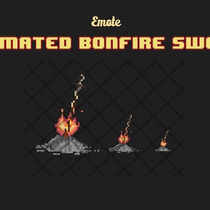 Retro Pixel animated DS Bonfire Sword Twitch emote - Animated emote, Twitch