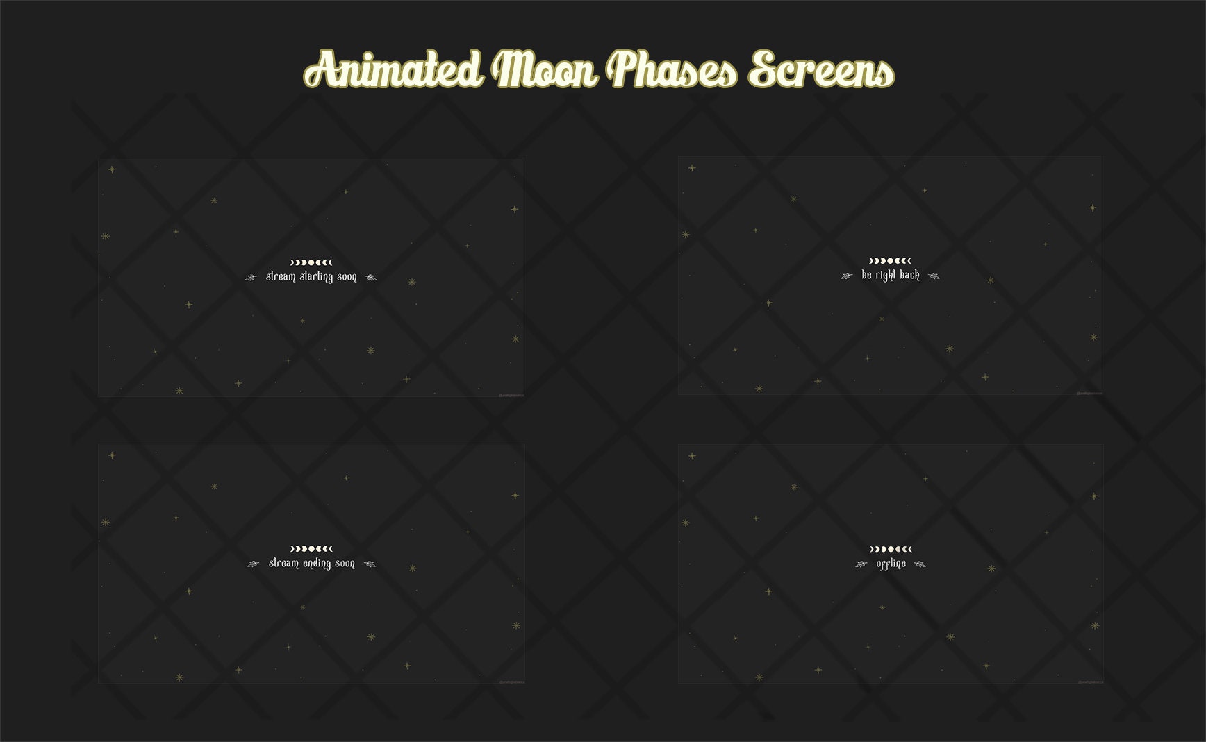 Animated Moon Phases Magic Twitch Overlay - Webcam Chat Boxes, Stream ...