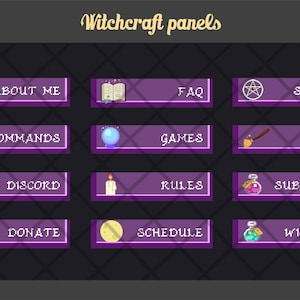 Witchcraft witch cat, Twitch Panels, stream, streaming