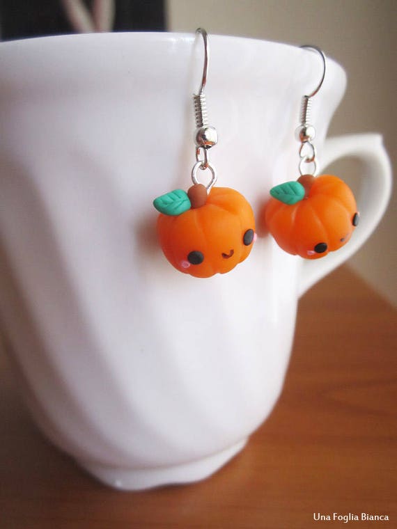 Collana charm zucca cernit fimo handmade polymer clay Collana charm zucca cernit fimo handmade polymer clay