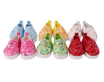 multi color sequin tennis shoes