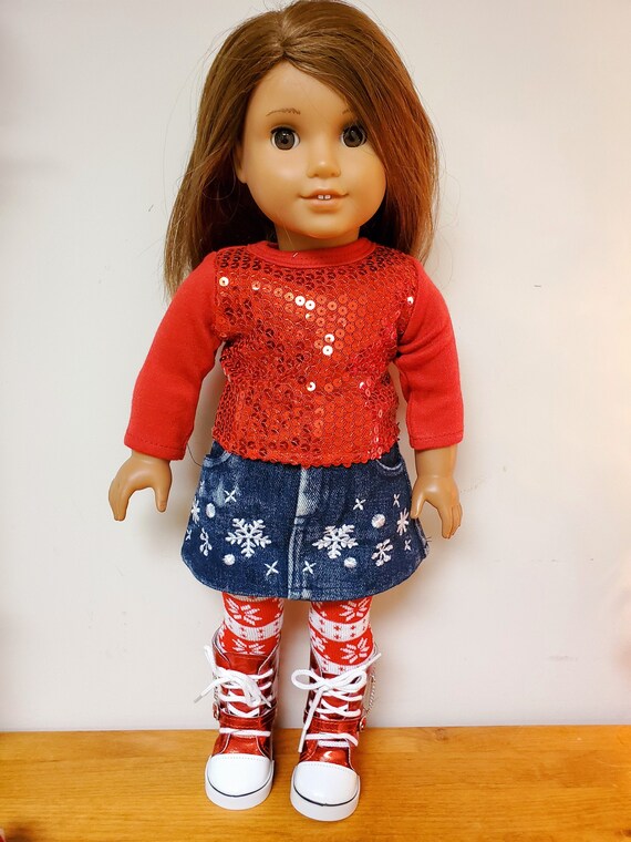 4 piece Holiday outfit for 18 Inch dolls such as American | Etsy