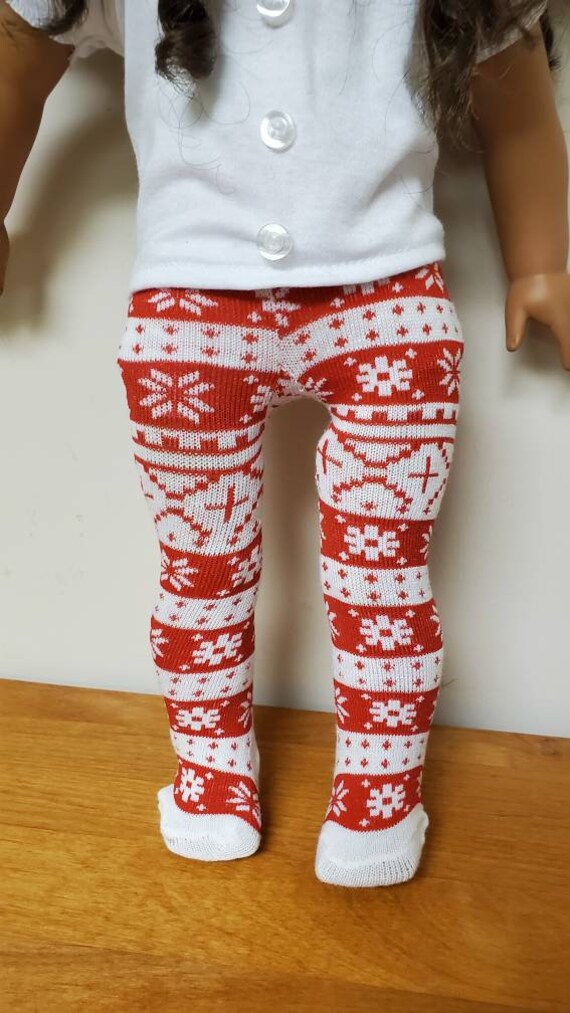 Tights for any 18 inch doll the American Girl Doll Red Scandinavian