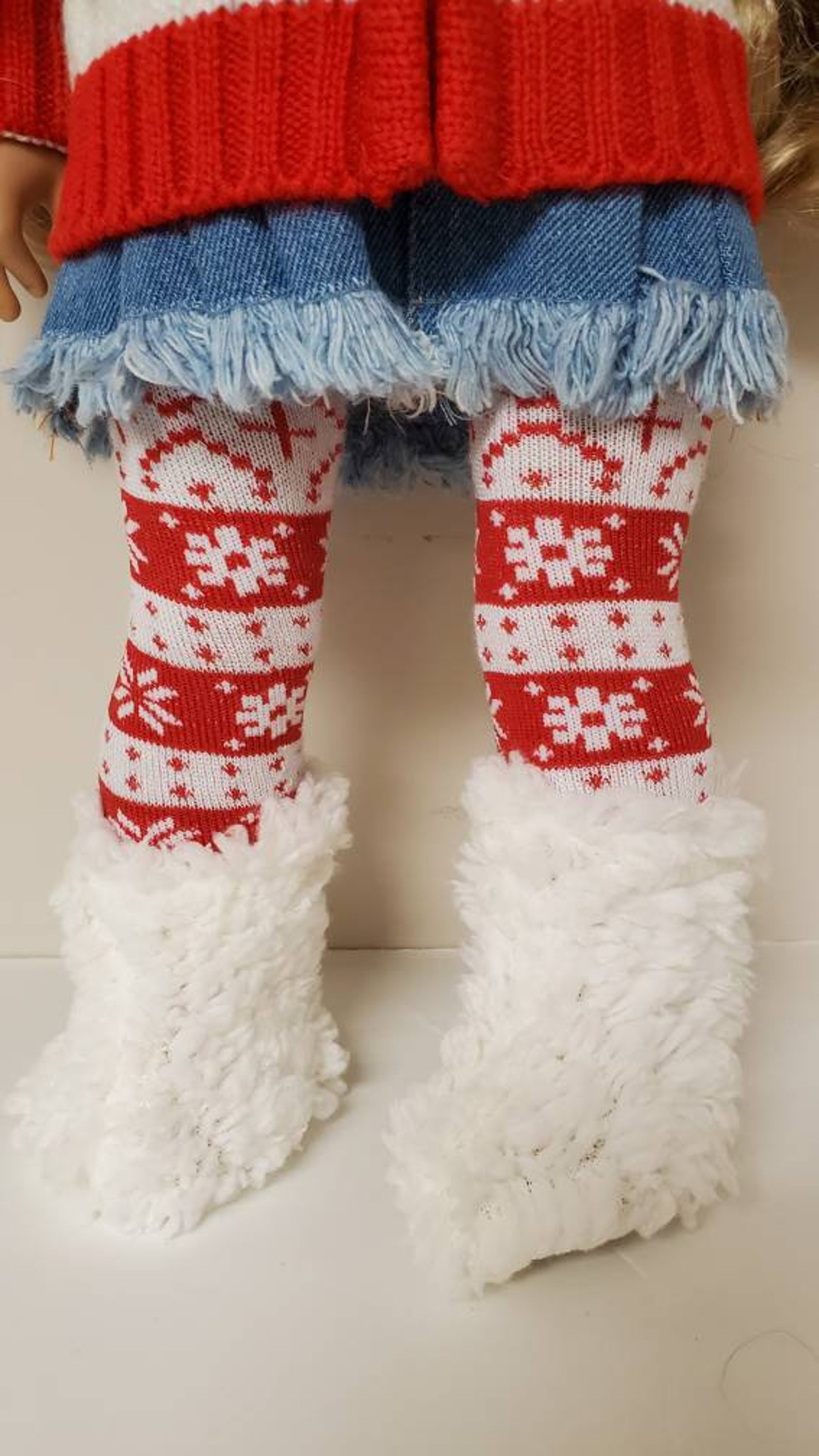 Holiday Candy Cane Sweater outfit for 18 Inch dolls such as | Etsy