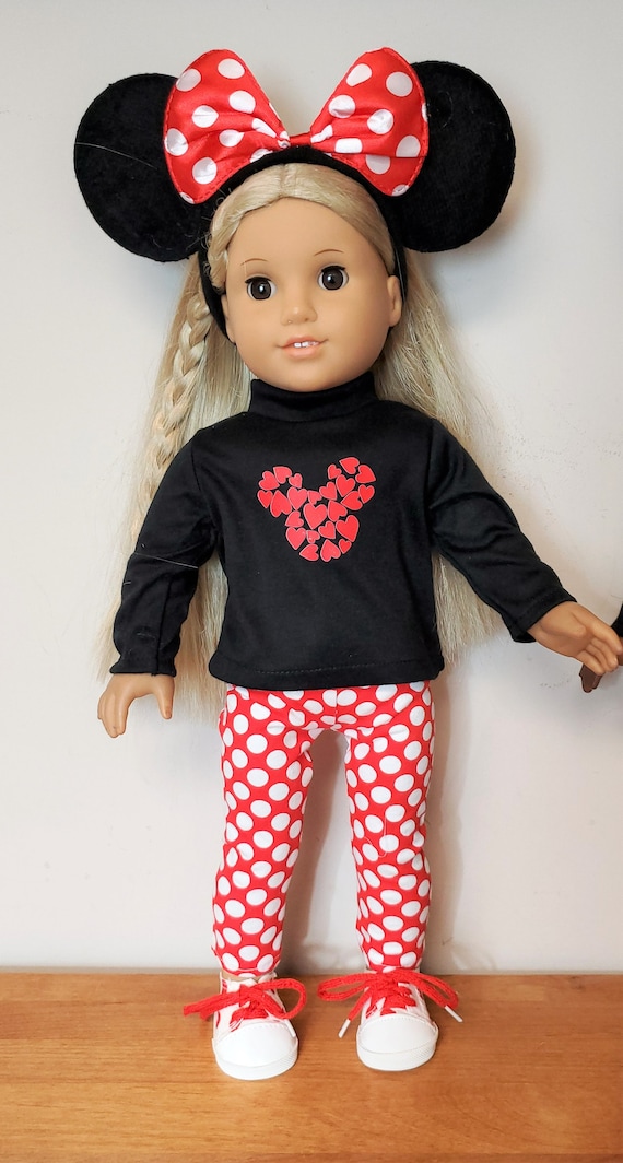 American Made Mini Mouse outfit for both Bitty and the 18-inch doll.
