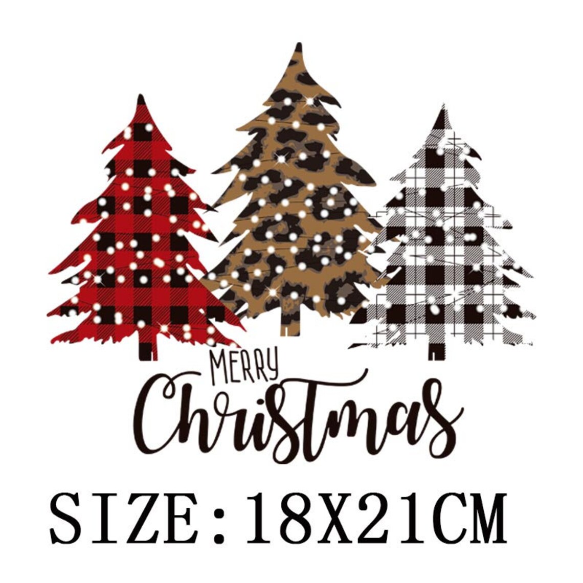 Christmas Trees IronOn Transfers For Clothing For TShirt Etsy