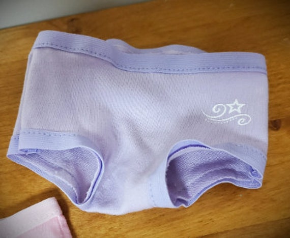 4 Pack Purple Pairs of Doll Underwear for Girl Dolls and Other 18