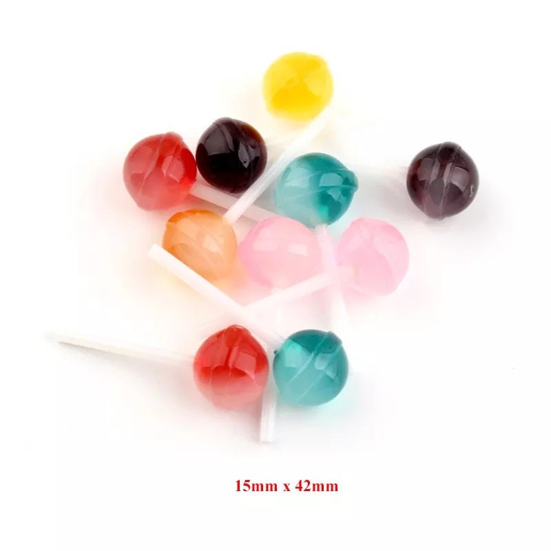 10 Piece set of Fake mini lollipops, Assorted Lollipop, Fake candy