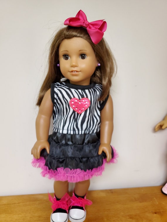 American Made Zebra Dance outfit for any 18-inch doll