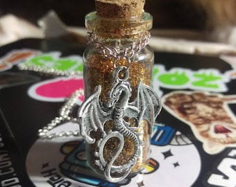 Bronze dragon bottle charm