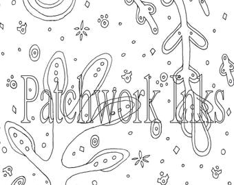 sea of leaves, art deco snake, art nouveau snake