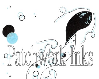 winged snake, blue wings, art deco snake